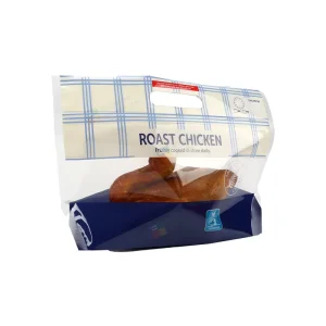 Food Grade Roasted Chicken Packaging Frozen Food Flat Custom Printing Resealable Zipper Deli Microwavable Recyclable CPP