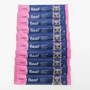 Fresh Wet Soft Wet Good Palatability Nutrition Creamy Beef Meat Cat Creamy Stick Snack Treat Pet Accessories