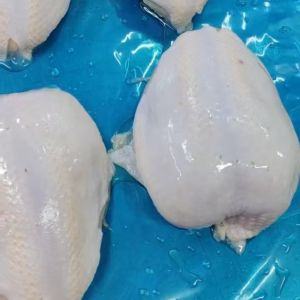 Frozen Chicken Breast with Skin and Bones Can Be Cut Into Pieces