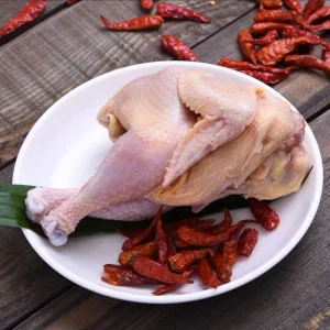 Frozen Chicken with Its Head Claws and Internal Organs Removed