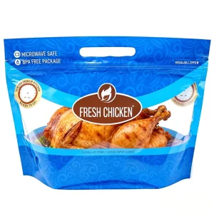 Frozen Food Packaging Roast Chicken Vacuum Bag Roast Chicken Standing Bag with Zip