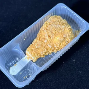 Fruity 3D Golden Fried Drumstick Chicken Leg Shape Ice Cream Waffle Crumb Breading Crispy Creamy Box Halal