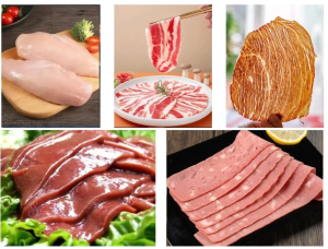 Full Automatic Fresh Industrial Pork Meat Slicer Cutting Strip Cutter Shredding Machine