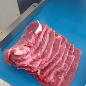 Fully Automatic Fresh Meat Lamb Mushroom Cutting Machine Mutton Dicing Machine Horizontal Meat Slicer