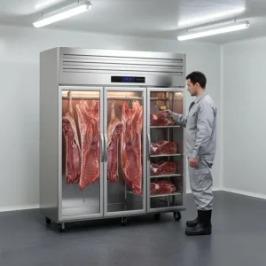Glass Door Meat Hanging Display Freezer for Fresh Meat