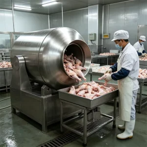 Global Delivery Meat Processing Tumbler for BBQ Buffet Snowflake Beef Marinating