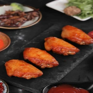 Grilled Wings Chicken Barbecue Dinner Garlicky Chicken Wing Middles Pieces