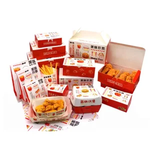 Handle-On Fried Chicken Wing Packaging Boxes with Matt Lamination and Embossing for Sushi and Baby Food