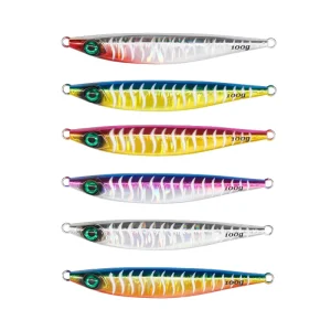 Hard Sea Fishing Jig Baits Saltwater Lead Luminous Slow Lure Metal Jigging Lure for Saltwater Fishing