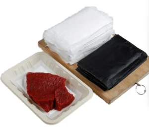 High Absorbency Fresh Keeping Pad Used for Preserving Meat Steaks Fish Fruits etc. Napkin Custom Factory Price Perforated Film Paper Box Food Packaging