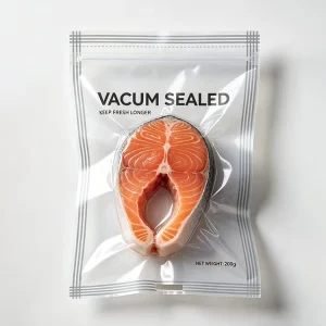High Barrier Heat Seal Custom Clear Plastic Vacuum Pouch Shrink Vacuum Storage Bags for Meat Fish Beef Pork Seafood Fresh Food