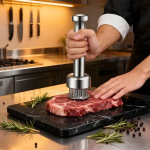 High End Stainless Steel Meat Tenderizer Tool Multi-Needle Beef Tenderizer Mallet for Steak Chicken Kitchen Cooking Accessory