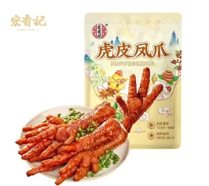 Hongxiangji Chinese Five Fragrant Spicy Chicken Feet Snack Soft Texture Bag 110g