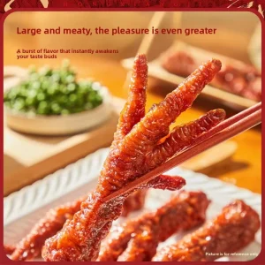 Hongxiangji Dried Asian Snacks Braised Chicken Feet Spicy Leisure Food Ready to Eat Five Spices 110g Fujian