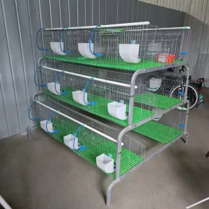 Hot Dip Galvanized 18 Cell European Style 3 Tier H Type Rabbit Farm Cage with 10+ Year Lifespan New Design Industrial for Sale