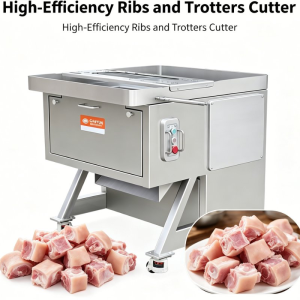 Hydraulic Pork Rib Strip & Cube Cutting Machine Pork Trotters Cutter