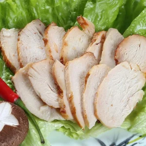 IQF Fully Cooked Roasted Chicken Breast Cubes Strips and Slices Roasted Chicken Pieces for Salad Bars