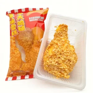 ISO Halal Certified 3D Chicken Drumstick Ice Cream Chocolate Flavor Crunchy Biscuit Coating Simulated Bone Shaped