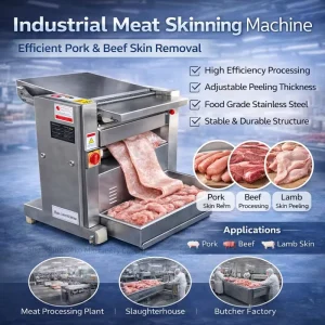 Industrial Meat Skinning Machine Pork Beef Skin Peeling Machine Stainless Steel Meat Skin Remover for Meat Processing Plant