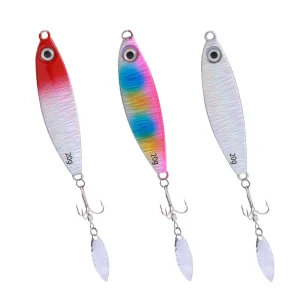 Jigging Fishing Lure 7g-20g Lead Vertical Casting Flutter Jig Saltwater Spoon for Bass Trout Salmon