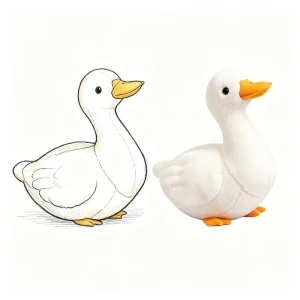 Lovely Realistic Stuffed Duck Plush Animal Toy Fluffy Duck Animal Plush Stuffed Toy Duck Plush Animal Stuffed Toy