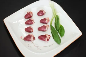 Low Salt Premium Raw Materials Firm Chewy Texture Tender Smooth Frozen Duck Heart Meat