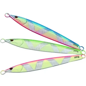 Lure Lead Metal Jig Luminous Slow Jigging Deep Sea Fast Sinking Artificial Hard Bait Saltwater Fish Boat Fishing