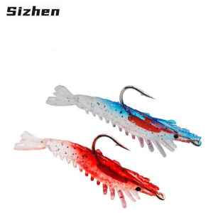 Lure with Lifting Hook Freshwater Bionic Package Soft Lure Lead Wrapped Bait for Mackerel Shrimp and Other Sea Fish Set for Bass and Shrimp Fishing