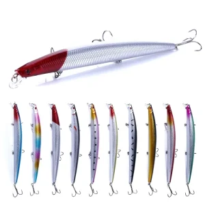 MI101 18cm 26g Artificial Hard Plastic Baits Floating Long Minnow Fishing Lures for Sea Bass