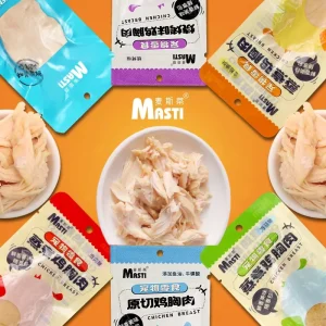 Manufacturer High Protein Pet Snacks Additive free 40g Steamed Chicken Breast for Cat Treats