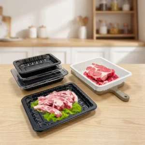Manufacturers Disposable PP Material Tray Fresh Packaging Box Steak Lamb Pork Bag Box Supermarket Seafood Fresh