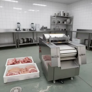 Meat Processing Machine Goat Large Ribs Cutting Machine Pork Cutter Meat Poultry with Bones Chop Rib Cube Cutter