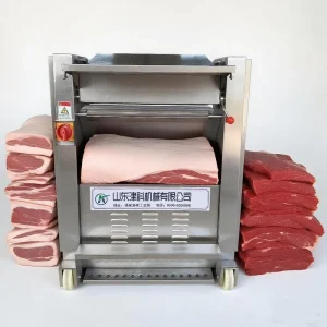Meat Processing Machinery Pork Beef Pig Chicken Skin Slicing Peeling Cutting & Removing Machine