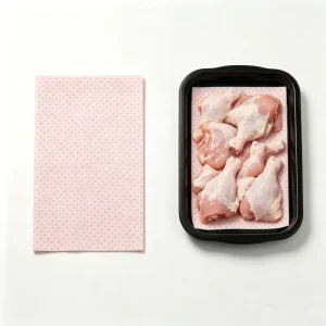 Meat Soaker Pad Custom Food Grade Eco Friendly Fluid Blood Absorbent Pad for Fresh Seafood Beef Chicken Fruit Packaging
