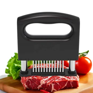Meat Tenderizer Tool 48 Blades Stainless Steel Easy to Use & Clean Turn Tough & Hard Meats Into Tender Buttery Goodness