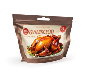 Microwavable Plastic Food Bag Whole Roast Hot Chicken Packaging Zipper Bags Resealable Fast Food Bags for Frozen Chicken