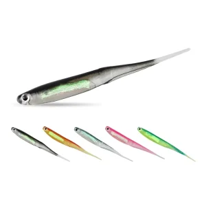 Needle Tail Rainbow Fish Soft Artificial Bait Fishing Lure Soft Lure 9cm 2.7g Colorful Tail Fork Tail Rainbow Fish Soft Bait