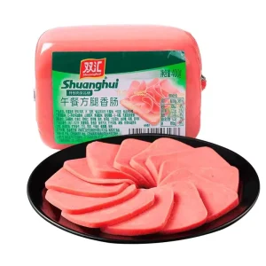 New Taste Factory Supply Salt Preserved Chopped Pork Canned Lunch Meat 198g Ready Eat 3 Year Shelf Life Camping