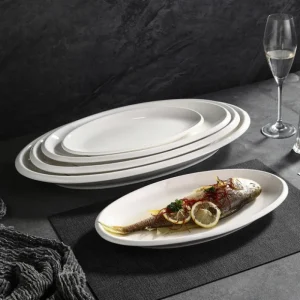 Non Porous More Surface Reinforced Serving Plate for Modern Table Settings