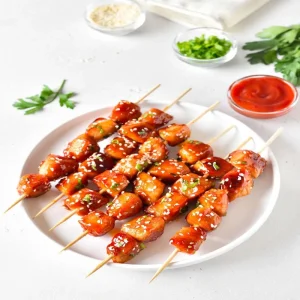 Nutritious BBQ Chicken Tail Skewer Fast Food Chicken Skewer