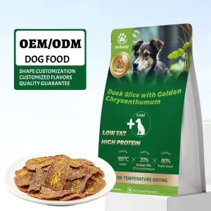 OEM Bulk Natural Healthy Cooling Golden Silk Chrysanthemum Duck Slices Pet Food Dog Food Pet Snacks Dog Treats