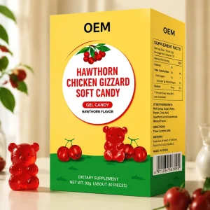 OEM Hawthorn Chicken Gizzard Vitamin Gummies Herbal Digestive Health Supplement Soft Candy Private Label Manufacturer
