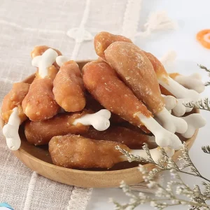 OEM ODM Dog Treat Gifts for Animal Nutrition Companies Chicken Drumstick Shape Bone Dog Chewe Food
