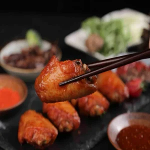 Orleans Style Home Barbecue Fast Food with Large Chicken Wings