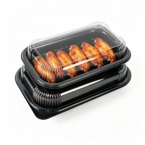 Ovenable Grilled Chicken Wings Box Food Container with Lid Microwave Safe Deli Food Takeout Container