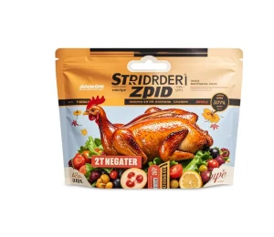 Personalised Printed Ziplock Rotisserie Roasted Chicken Packaging Bag Roasted Grilled Chicken Stand up Pouch With Zipper