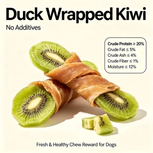 Pet Food Pet Dehydrated Snacks OEM ODM Duck Meat with Kiwi Fruit