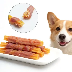 Pet Premium Long Lasting Dog Chew Treats Dental Chews for Aggressive Chewers Duck Sweet Potato Flavor Hexagonal Dental Sticks