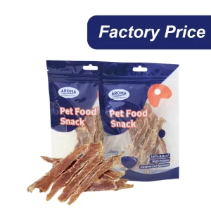 Pet Supplier Top Grade Organic Dog Snack Tooth Grinding Cleaning Dry Duck Meat Dog Food No Artificial Colors