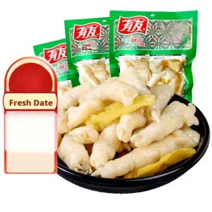Pickled Pepper Chicken Feet Spicy Hard Texture Ready to Eat HACCP Certified 136g Meat Snack in Bag